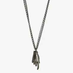 bronze pope’s hand necklace