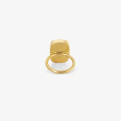 18k & almandine garnet tree intaglio ring