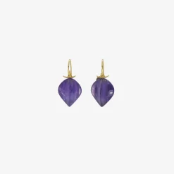 18k & amethyst chinese lantern earrings