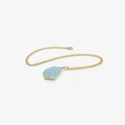 18k & aquamarine chunk pendant, 26.42ct