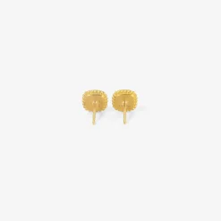 22k & aquamarine granulated studs
