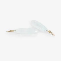 14k & aquamarine hand-cut earrings