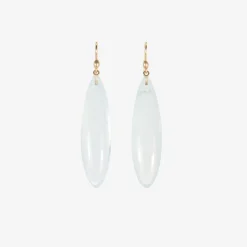 14k & aquamarine hand-cut earrings