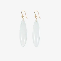 14k & aquamarine hand-cut earrings