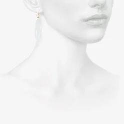 14k & aquamarine hand-cut earrings