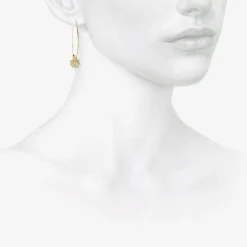 18k & aquamarine medium hoop clusters