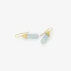 22k & aquamarine pileus earrings