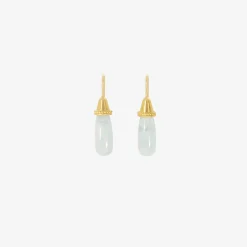 22k & aquamarine pileus earrings