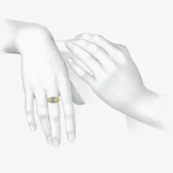 22k & aquamarine roz ring