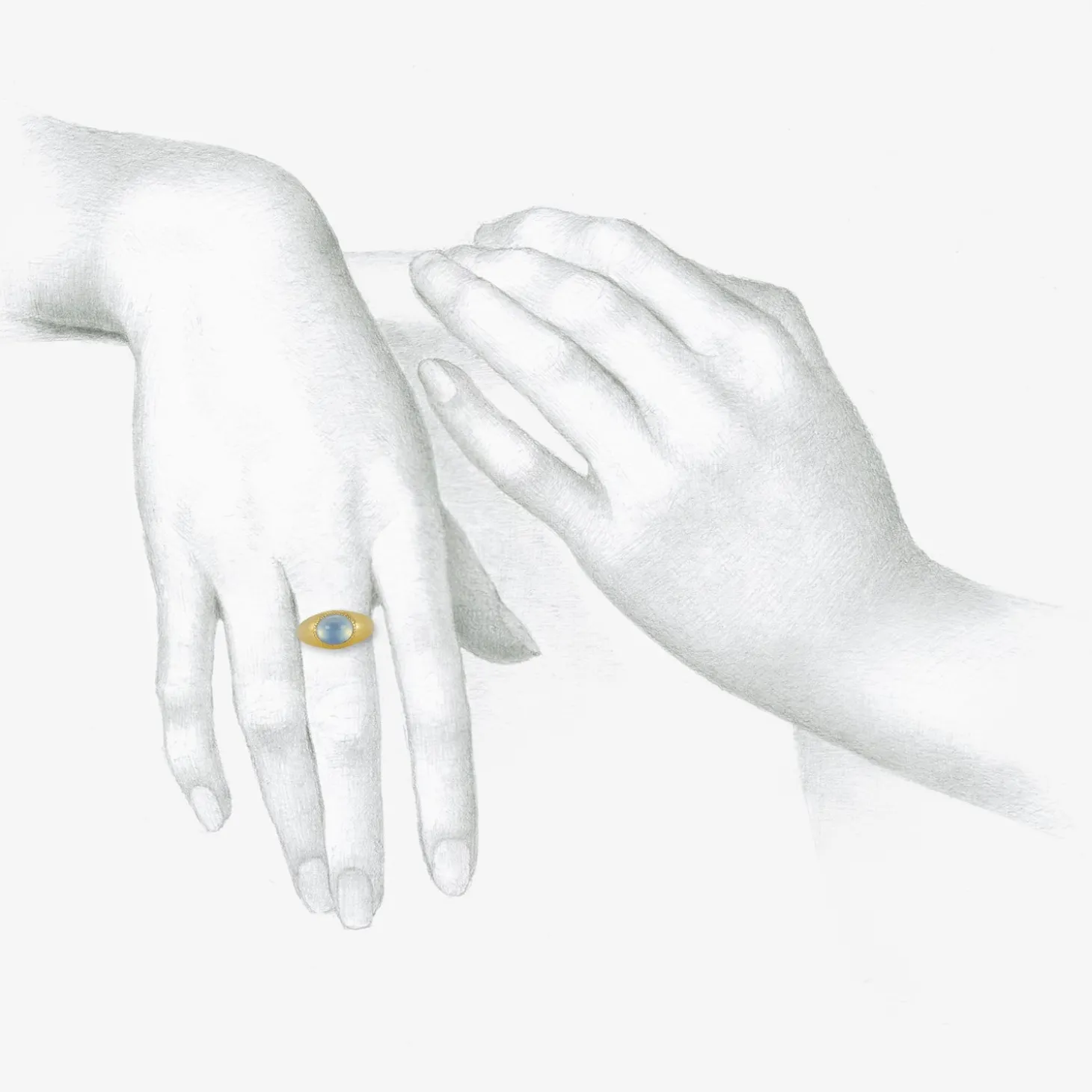 22k & aquamarine roz ring