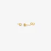 18k & asymmetrical antique rose-cut diamond studs, .65ct