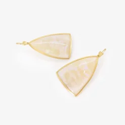 22k & australian opal shield earrings, 56.39ct