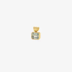 22k & beryl baby block pendant