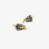 18k & black diamond bug clusters