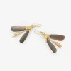 10k & black mother-of-pearl articulated wasps
