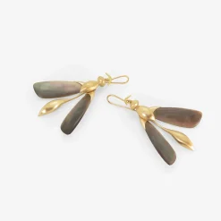10k & black mother-of-pearl articulated wasps