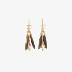 10k & black mother-of-pearl articulated wasps
