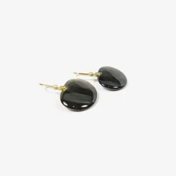 14k & black mother-of-pearl lily pads