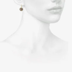18k & black tahitian pearl drop earrings