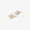 18k & blue chalcedony bug cluster earrings