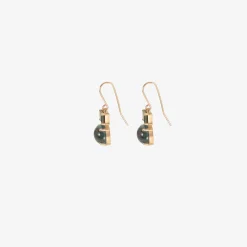 14k & blue green tourmaline paired drop earrings, 9.1ct