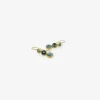 22k & blue green umba sapphire triple drops, 7.42ct