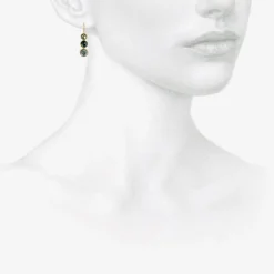22k & blue green umba sapphire triple drops, 7.42ct