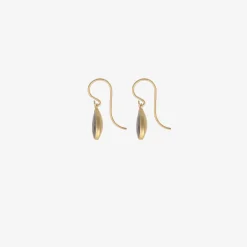 18k & blue sapphire pebble earrings, 3.67ct