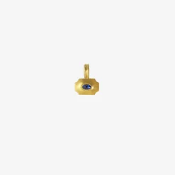 22k & blue sapphire small ode pendant