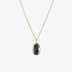 18k & blue spinel sequin pebble pendant, 3.04ct