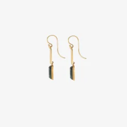 22k & blue tourmaline klimt double drop earrings, 5.55ct