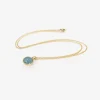 18k & blue tourmaline roly-poly pendant, 6.38ct
