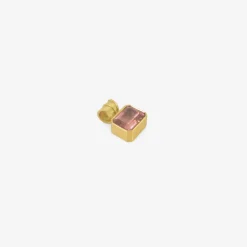 22k & blush tourmaline baby block pendant