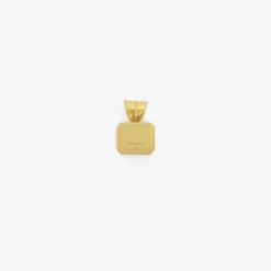 22k & blush tourmaline baby block pendant