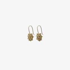 14k & brown diamond large raspberry earrings