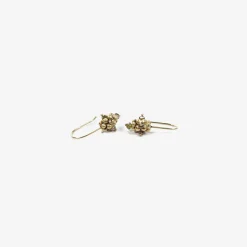14k & brown diamond small raspberry earrings