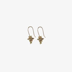 14k & brown diamond small raspberry earrings