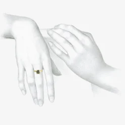 22k & carbon diamond chunky prong set ring, 2.13 ct