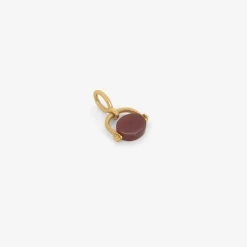 22k & carnelian baby unda spinning pendant