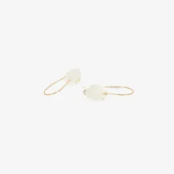 18k & carved rock crystal drop earrings