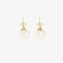 18k & chalcedony amphora earrings