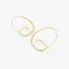 18k & champagne diamond large snake hoops with moonstone drops