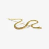 18k & champagne diamond pavé large snake pin
