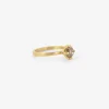 18k & champagne diamond prong set ring, 1.04ct