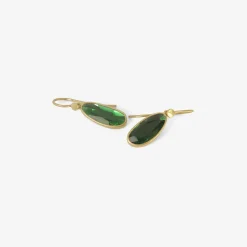 18k & chrome tourmaline sequin pebble earrings, 2.64ct