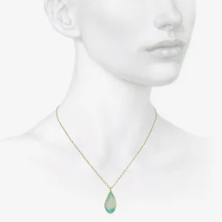 18k & chrysocolla pendant, 9.33ct