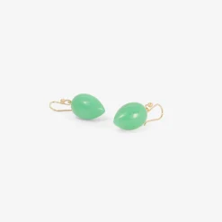 14k & chrysoprase acorns