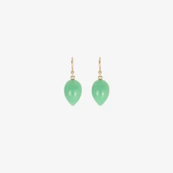 14k & chrysoprase acorns
