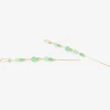 14k & chrysoprase bead chain earrings