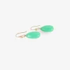 14k & chrysoprase hand-cut earrings